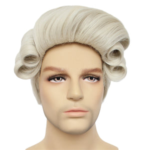 Hamilton Musical Alexander Masquerade Ball Male Baroque Colony Cosplay Wig Stage Halloween Performance Hairpiece