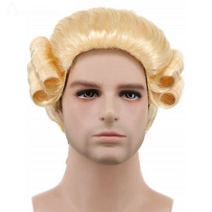 Hamilton Musical Alexander Masquerade Ball Male Baroque Colony Cosplay Wig Stage Halloween Performance Hairpiece