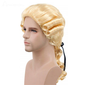 Hamilton Musical Alexander Masquerade Ball Male Baroque Colony Cosplay Wig Stage Halloween Performance Hairpiece