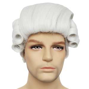 Hamilton Musical Alexander Masquerade Ball Male Baroque Colony Cosplay Wig Stage Halloween Performance Hairpiece