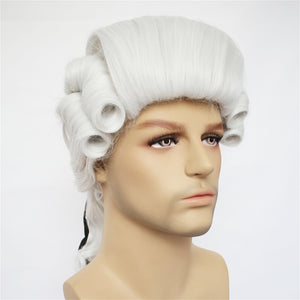 Hamilton Musical Alexander Masquerade Ball Male Baroque Colony Cosplay Wig Stage Halloween Performance Hairpiece