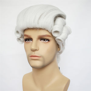 Hamilton Musical Alexander Masquerade Ball Male Baroque Colony Cosplay Wig Stage Halloween Performance Hairpiece