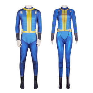 Fallout Lucy MacLean Cosplay Costume Women Men Blue Jumpsuit Combat Suit Halloween Clothing