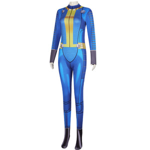 Fallout Lucy MacLean Cosplay Costume Women Men Blue Jumpsuit Combat Suit Halloween Clothing