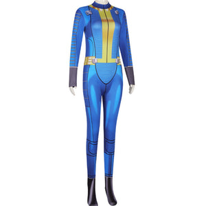 Fallout Lucy MacLean Cosplay Costume Women Men Blue Jumpsuit Combat Suit Halloween Clothing