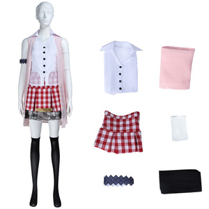 Female Final Fantasy XIII Eclair Farron Lightning Cosplay Costume Pink Suit
