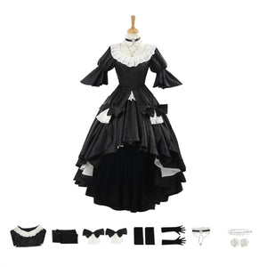 Female Lelouch of the Rebellion CC Cosplay Costume Black High Low Dress