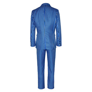 Doctor Who Season 15 Cosplay Costume Blue Suit Striped Set Christmas Party Clothing