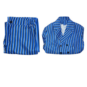 Doctor Who Season 15 Cosplay Costume Blue Suit Striped Set Christmas Party Clothing