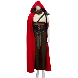 Furiosa: A Mad Max Saga Cosplay Costume Vintage Pirate Clothing Red Cloak Halloween Uniform