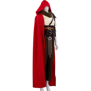 Furiosa: A Mad Max Saga Cosplay Costume Vintage Pirate Clothing Red Cloak Halloween Uniform