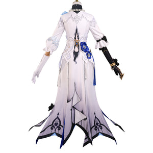 Game Honkai: Star Rail The Dahlia Constance Cosplay Costume White Dress
