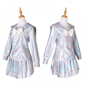 Game NEEDY GIRL OVERDOSE KAngel Cosplay Costume Lolita Girls Beautiful Laser JK Sailor Suit