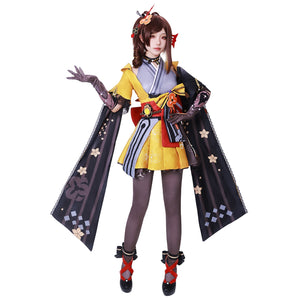 Genshin Impact Chiori Cosplay Costume Suit Kimono Uniform Halloween Party Role Play Outfit