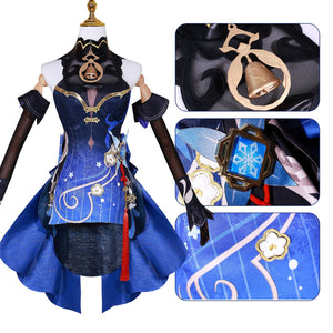 Genshin Impact Ganyu Cosplay Costume Women New Skin Elegant Dress Halloween Party Clothing