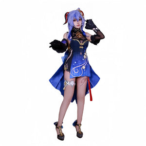 Genshin Impact Ganyu Cosplay Costume Women New Skin Elegant Dress Halloween Party Clothing