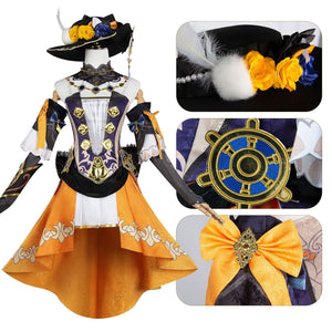 Genshin Impact Navia Cosplay Costume Fontaine Dress Ouifit Halloween Carnival Costume