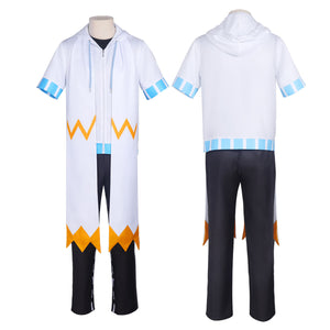 AOTU Godrose Cosplay Costume White Combats Unisex Uniform Halloween Full Set Party Suit