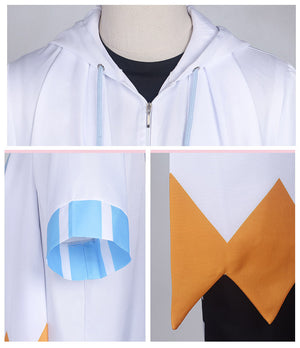 AOTU Godrose Cosplay Costume White Combats Unisex Uniform Halloween Full Set Party Suit