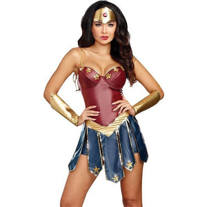 Halloween Sexy Women Dress Up Dress Cosplay Superhero Woman Cosplay Costume Adult Costume