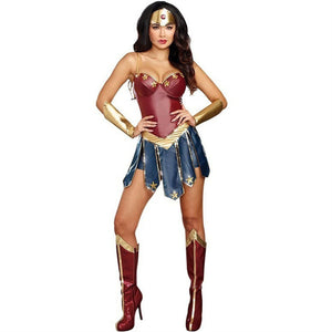 Halloween Sexy Women Dress Up Dress Cosplay Superhero Woman Cosplay Costume Adult Costume