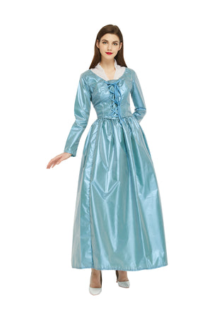 Hamilton Musical Elizabeth Schuyler Blue Stage Concert Dress Cosplay Costume Carnival Halloween