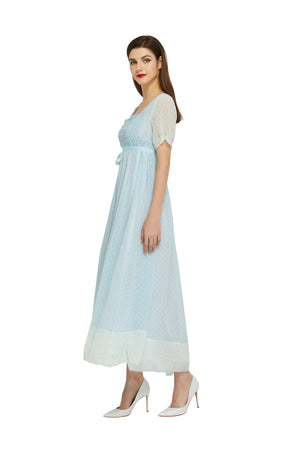 Hamilton Musical Elizabeth Schuyler Eliza the Burn Sky Blue Dress Concert Cosplay Costume Carnival Halloween