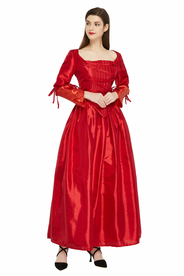 Hamilton Musical Maria Reynolds Red Stage Dress Concert Cosplay Costume Carnival Halloween