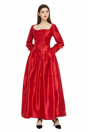 Hamilton Musical Maria Reynolds Red Stage Dress Concert Cosplay Costume Carnival Halloween