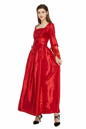 Hamilton Musical Maria Reynolds Red Stage Dress Concert Cosplay Costume Carnival Halloween