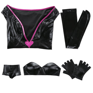 Hazbin Hotel Angel Dust Cosplay Costume Women Black Suit Bikini for Halloween Carnival Outfit