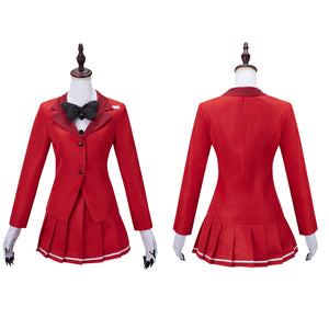 Hazbin Hotel Charlie Cosplay Costume Red Campus Uniform Short Skirt Stage Performance Uniform