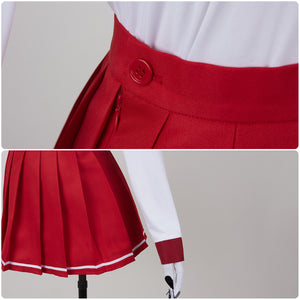 Hazbin Hotel Charlie Cosplay Costume Red Campus Uniform Short Skirt Stage Performance Uniform