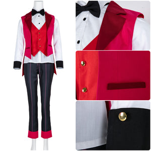 Hazbin Hotel Elizabeth Cosplay Costume Suit Shirt Waistcoat Pants Halloween Uniform Outfit for Women Men