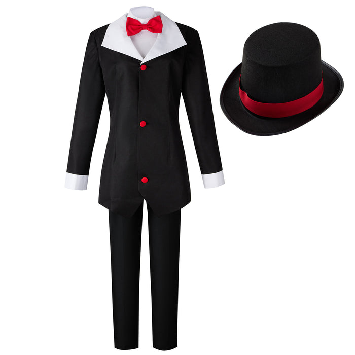 Hazbin Hotel Husk Cosplay Costume Suit Shirt Coat Jacket Pants Hat Halloween Carnival Outfit