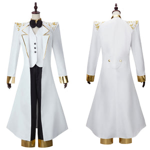 Hazbin Hotel Michael Cosplay Costume Men white suit set  Evening Party Halloween Clothing