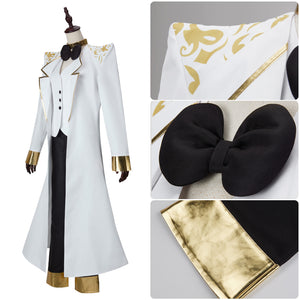 Hazbin Hotel Michael Cosplay Costume Men white suit set  Evening Party Halloween Clothing