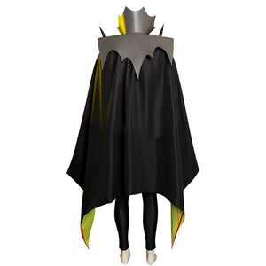 Hazbin Hotel Zestier Cosplay Costume Black Spider Jumpsuit Bat Cloak Halloween Uniform