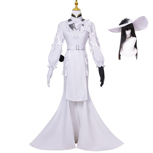 Honkai Star Rail for Constance Cosplay Costume Women Outfit Elegant White Long Dress Cos Hat Halloween Suits