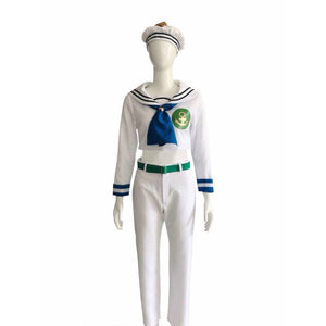 JoJo's Bizarre Adventure Higashikata Josuke Cosplay Costume White Sailor Uniform