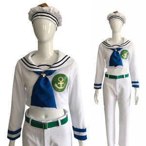 JoJo's Bizarre Adventure Higashikata Josuke Cosplay Costume White Sailor Uniform