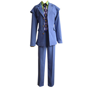 Anime JoJo's Bizarre Adventure Kira Yoshikage Cosplay Costume Multi Style Suit Set