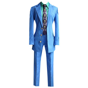 Anime JoJo's Bizarre Adventure Kira Yoshikage Cosplay Costume Multi Style Suit Set