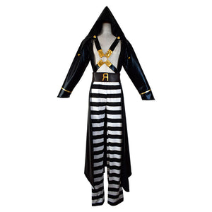 JoJo's Bizarre Adventure Risotto Nero Cosplay Costume Black Hooded Windbreaker