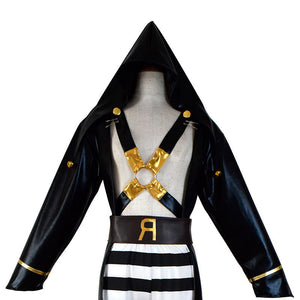 JoJo's Bizarre Adventure Risotto Nero Cosplay Costume Black Hooded Windbreaker