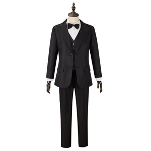 Joker 2 The Joker Black Suit Cosplay Costume Jacket Banquet Dress Set Halloween Uniform