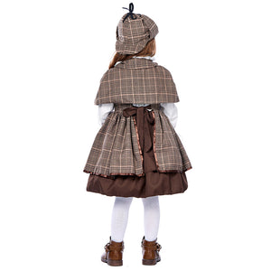 British Academy Style Lolita Uniforms Kids Detective Sherlock Holmes Cosplay Costume