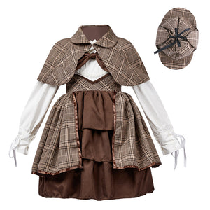 British Academy Style Lolita Uniforms Kids Detective Sherlock Holmes Cosplay Costume