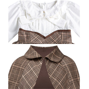 British Academy Style Lolita Uniforms Kids Detective Sherlock Holmes Cosplay Costume