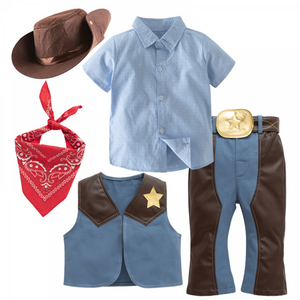 Kids Cowboy Clothing for Boys Cosplay Costumes Birthday Party Christmas Halloween Dress up Gift